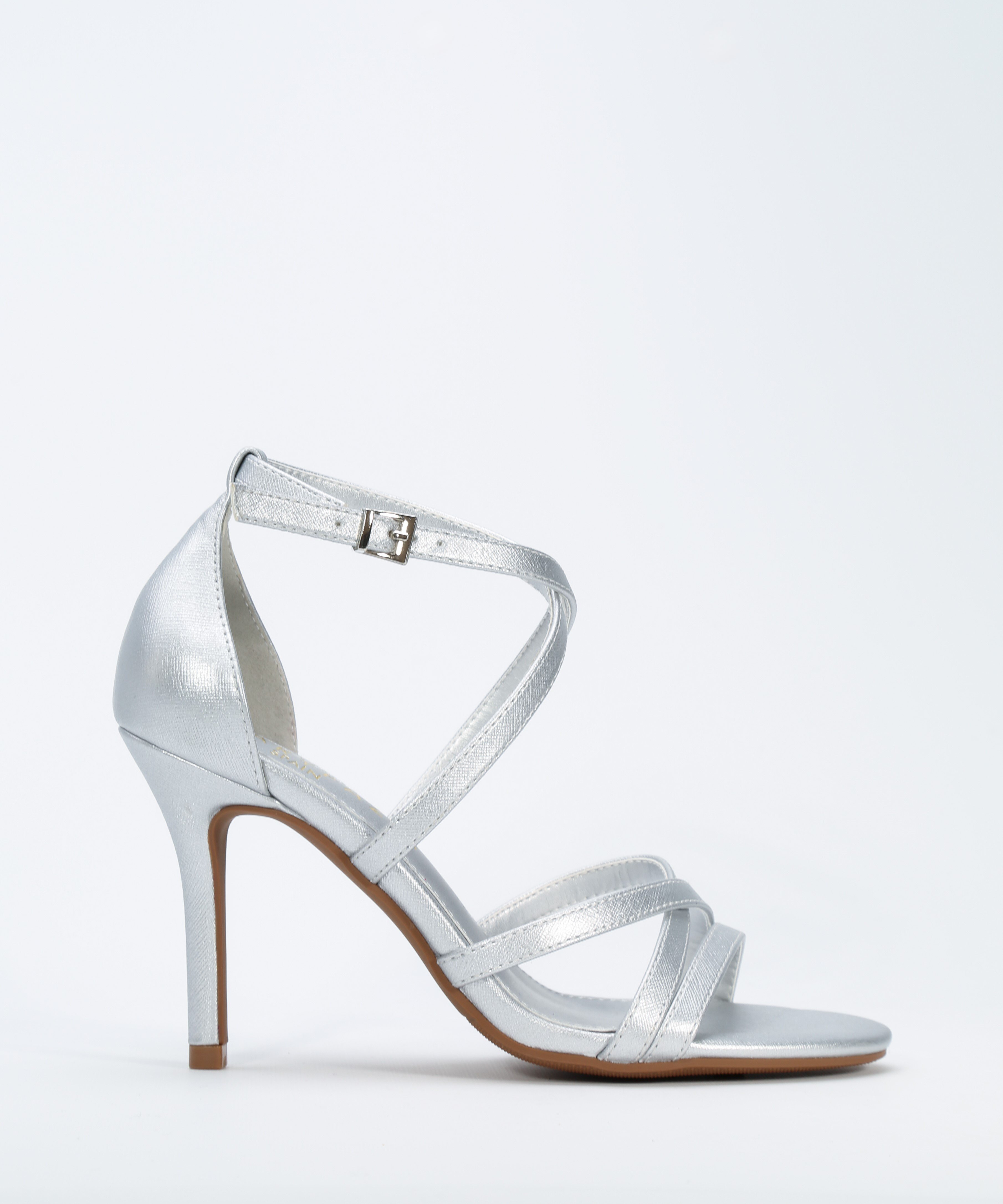 Sandalias tacón fino textura